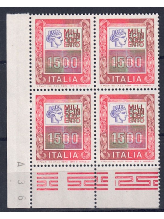 ITALIA 1978-79 Alti valori £ 1500 in quartina MNH**