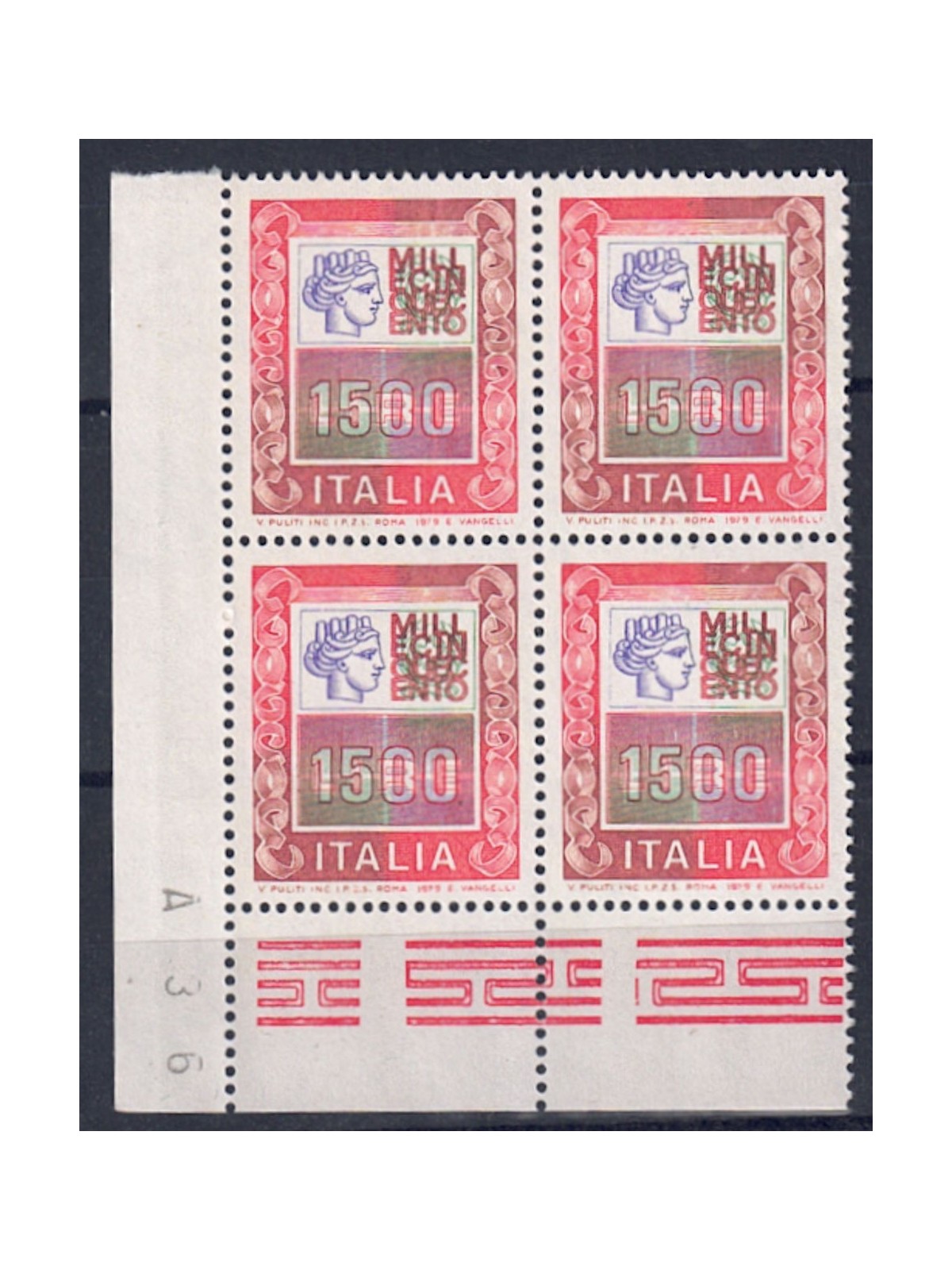 ITALIA 1978-79 Alti valori £ 1500 in quartina MNH**