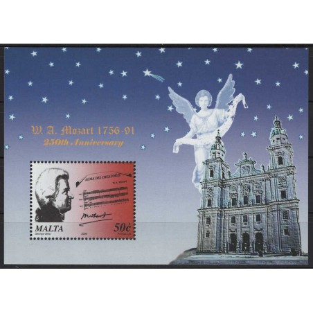 MALTA 2006 Natale (Mozart) BF MNH**