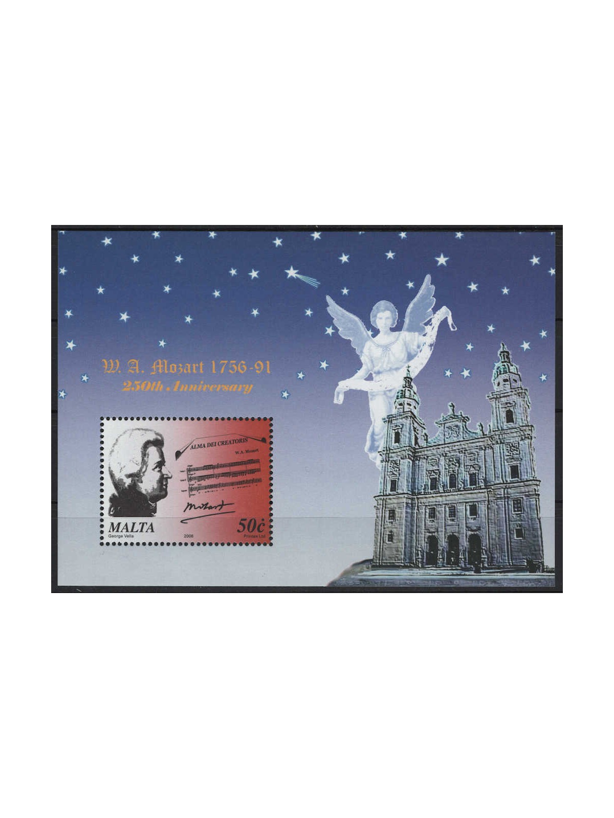 MALTA 2006 Christmas (Mozart) s/s MNH**