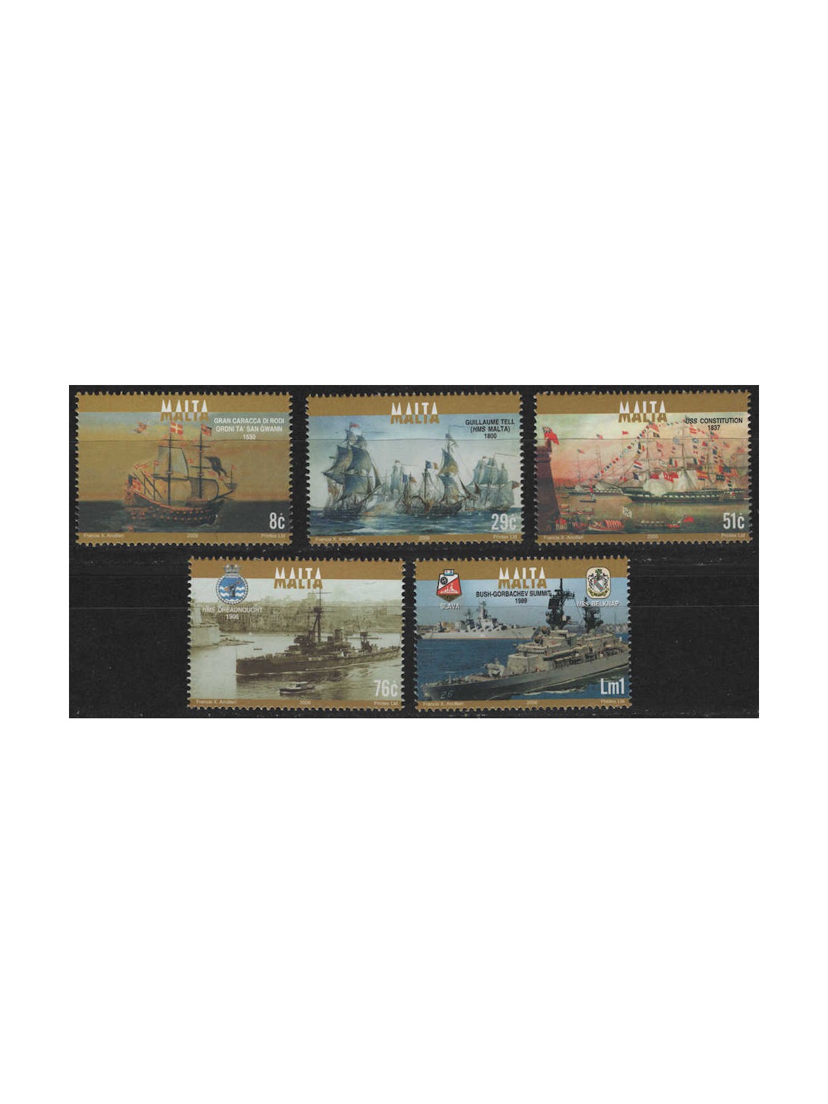 MALTA 2006 Paintings of Historic Ships 5v MNH**