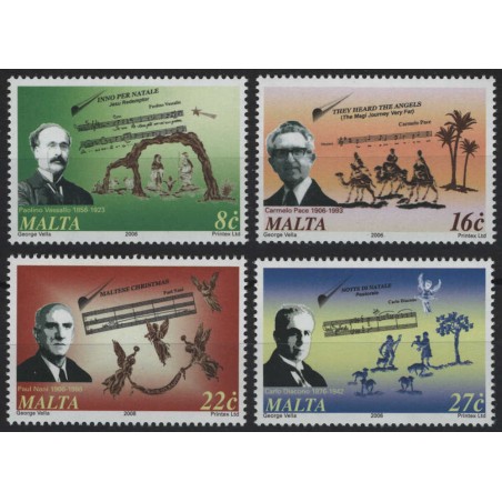 MALTA 2006 Natale (Compositori) 4v MNH**