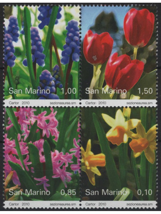 SAN MARINO 2010 Flowers 4v MNH**
