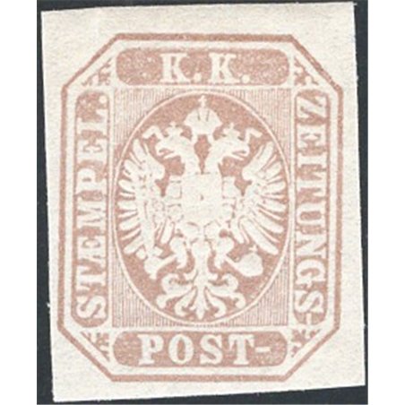 Lombardy-Venetia 1863 Newspaper stamps Austro-Hungarian coat of arms (1.05 s.) grey-brown no. 11. CiBaFil certificate Cat. €375 