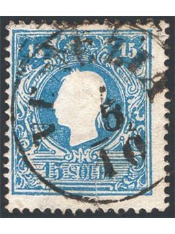 Lombardy-Venetia 1859 Franz Joseph 15 c. light blue no. 32 Cat. € 250 (U)