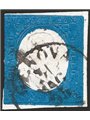 Sardegna 1854 Vitt. Emanuele in rilievo 20 c. azzurro n° 8 margine di sinistra a filo Cert. CiBaFil Cat. € 450 (U)