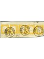 Sardinia 17/1/63 Victor Emmanuel 80 c. Aran yellow in a strip of 5 on a fragment with a double-circle cancellation reading ‘Napo