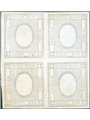 Sardinia 1861 Postage stamps for printed matter 1 c. with “ 1’ upside down no. 19i in a splendid block of four Certified by Bion