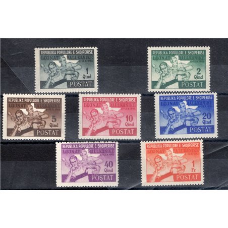 Albania 1947 Tirana Balkan Games series no. 347/53 Cat. €180 (**)