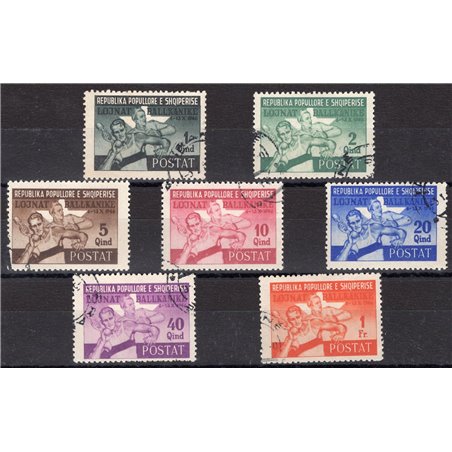 Albania 1947 Giochi Balcanici di Tirana serie n° 347/53 Cat. € 120 (U)