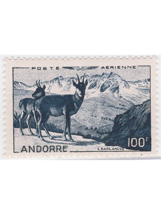 Andorra Francese 1950 P.A. Camosci dei Pirenei n° 1 Cat. € 110 (**)