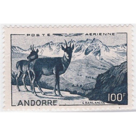 Andorra Francese 1950 P.A. Camosci dei Pirenei n° 1 Cat. € 110 (**)