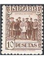 Andorra Spagnola 1948 Definitiva 10 ptas Consiglio generale valore alto della serie n° 26A Cat. € 130 (**)