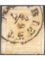 Austria 1850 Double-headed Eagle 1 k. yellow no. 1 Cat. €240 (U)