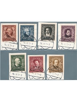Austria 1922 Austrian Composers series no. 290A/296A Cat. € 88 (U)