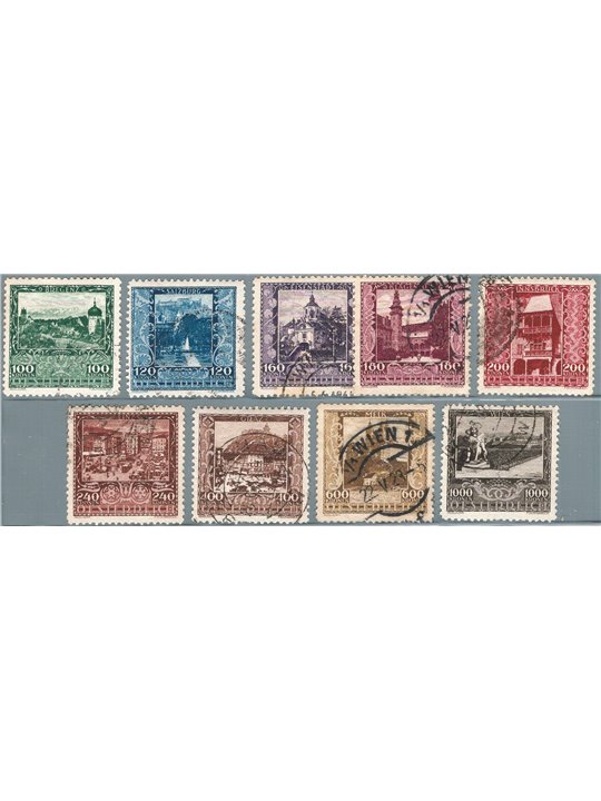 Austria 1923 Views series no. 304/12 Cat. € 110 (U)