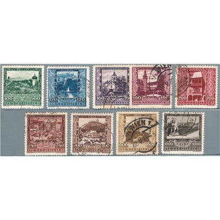 Austria 1923 Vedute serie n° 304/12 Cat. € 110 (U)