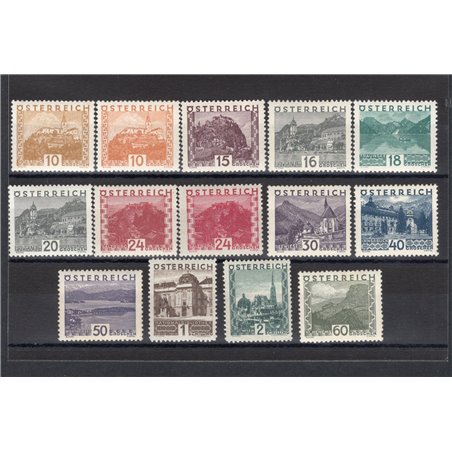Austria 1930 Views and landscapes series no. 378/89 Cat. €220 (**)