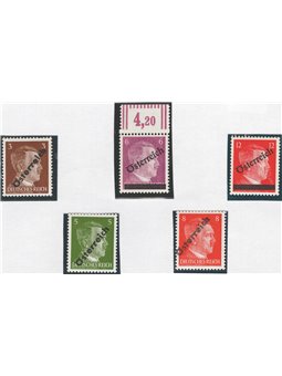 Austria 1945 Hitler soprast. serie n° 534/38 Cat. € 105 (**)