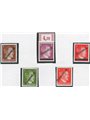 Austria 1945 Hitler soprast. serie n° 534/38 Cat. € 105 (**)