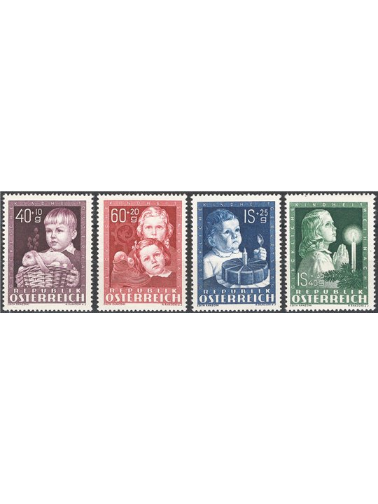 Austria 1949 For Children series nos. 765/68 Cat. €110 (**)