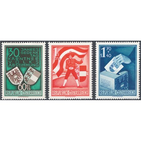 Austria 1950 Plebiscite series no. 788/90 Cat. €160 (**)