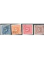 Austria 1908/10 Newspaper stamps – Head of Mercury series No. 16A/19A Cat. €40 (U)