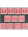 Austria 1908/13 Segnatasse cifra in rettangolo serie n° 34/43 + 46 Cat. € 156 (*)