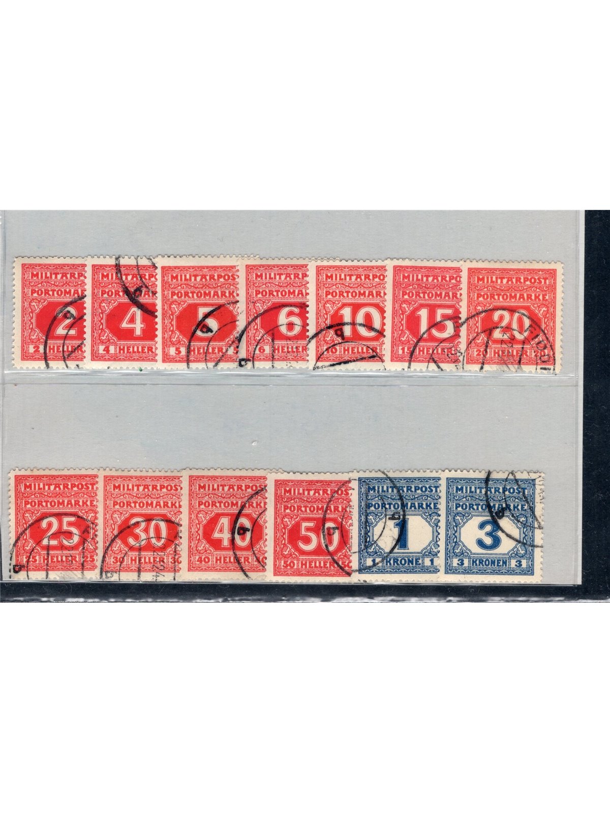 Bosnia Herzegovina 1916 Segnatasse cifra in ottagono serie n° 14/26 Cat. € 220 (U)