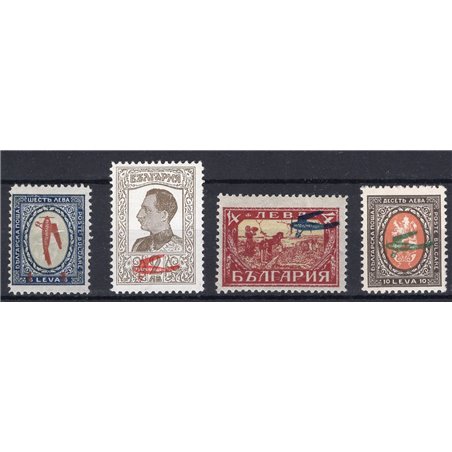 Bulgaria 1927/28 P.A. overprinted ‘aereo’ and new denomination series no. 1/4 Cat. € 105 (**)