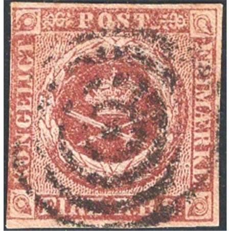 Denmark 1851/54 Coat of Arms 4-fold chocolate brown no. 2 Cat. € 95 (U)