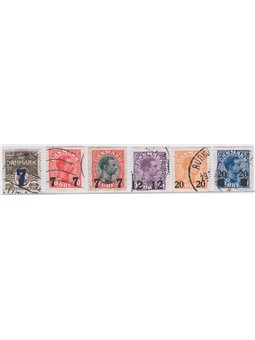 Danimarca 1926/27 Soprast. n° 168/73 Cat. € 53 (U)