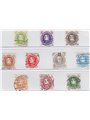 Denmark 1930 60th Birthday of King Christian X series no. 197/206 Cat. €45 (U)