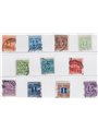 Denmark 1921/27 Postage stamp numeral in centre series no. 9/18 Cat. €70 (U)