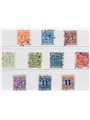 Denmark 1921/27 Centre-stamped postage stamps series no. 9/17 without the 5 k Cat. €60 (U)