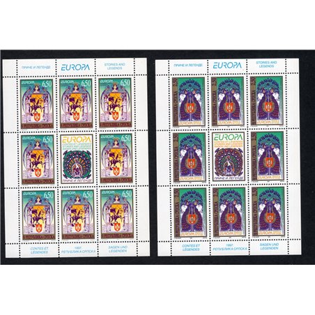 Europe Cept 1997 ‘Europe’ series in mini-sheets series no. 69/70 Cat. €250 (**)