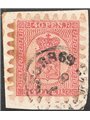 Finland 1866/70 Coat of Arms 40 p. pink on light lilac with Type III perforation no. 9 Cat. €140 (Fr)