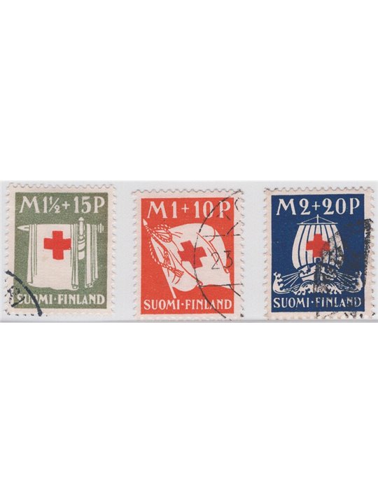 Finlandia 1930 Croce rossa serie n° 156/58 Cat. € 92 (U)
