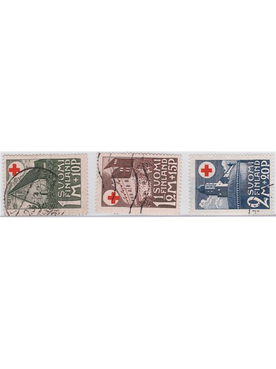 Finland 1930 Red Cross series no. 161/63 Cat. €48 (U)