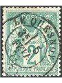 France 1876/81 Sage type 2 c. green (2nd type) no. 74 Cat. €240 (U)