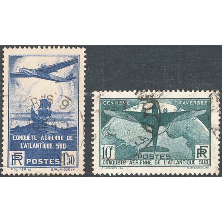 Francia 1936 Traversata aerea del Mediterraneo serie n° 320/21 Cat. € 150 (U)