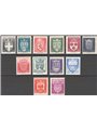 France 1942 Coats of Arms Series II series no. 553/64 Cat. € 60 (**)