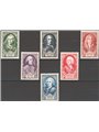 Francia 1949 Illustri serie n° 853/58 Cat. € 30 (**)