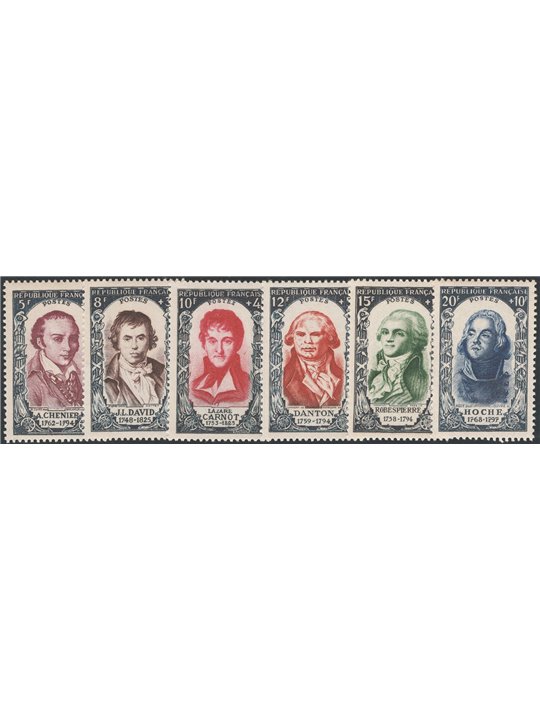 Francia 1950 Illustri serie n° 867/72 Cat. € 95 (**)