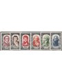 Francia 1950 Illustri serie n° 867/72 Cat. € 95 (**)