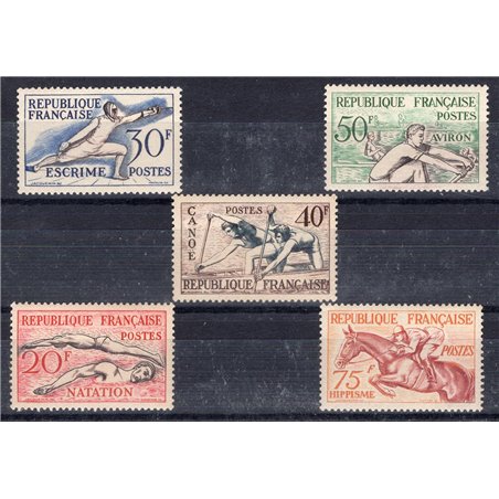 France 1953 Helsinki Olympics series no. 960/65 Cat. € 90 (**)