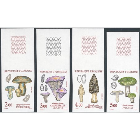 Francia 1987 Funghi serie n° 2488/91 non dent Cat. € 125 (**)