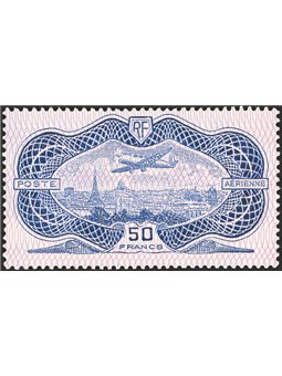 France 1936 P.A. Aerial view of Paris 50 overseas francs no. 15. Signed ED Certified by CiBaFil Cat. €1,500 (**)