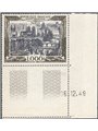 Francia 1950 P.A. Veduta di Parigi 1.000 fr. grigio e nero angolo di foglio (coin dates) n° 29 Cat. € 165+ (**)
