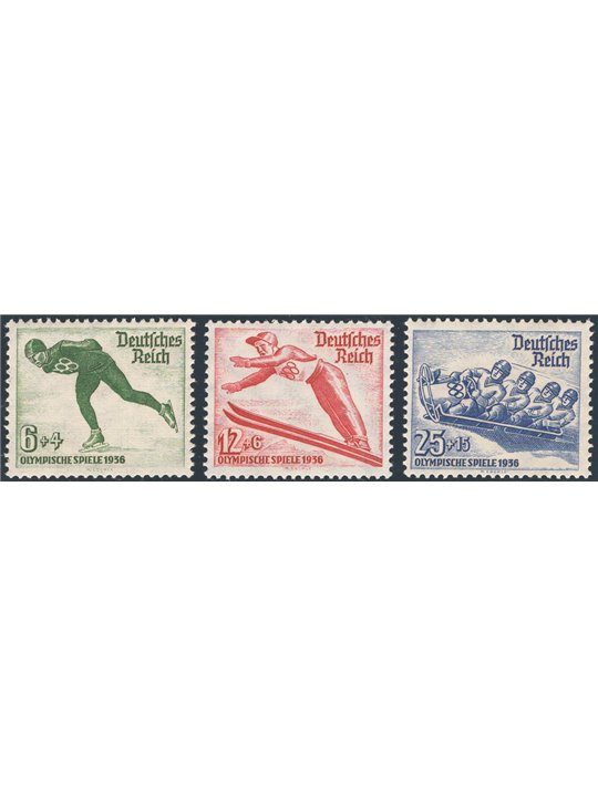 German Reich 1935 Garmisch Olympics series no. 559/61 – Cat. € 70 (**)